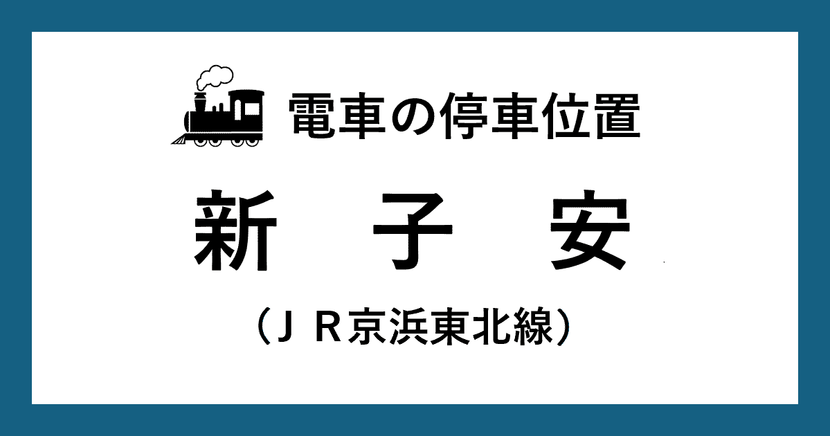 【電車の停車位置】新子安駅：ＪＲ京浜東北線ホーム