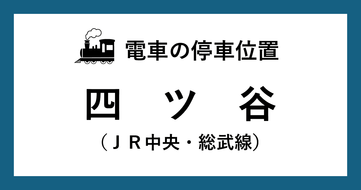 【電車の停車位置】四ツ谷駅：中央・総武線ホーム