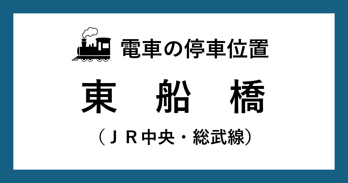 【電車の停車位置】東船橋駅：中央・総武線ホーム