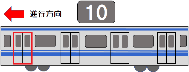 １０号車４番ドア