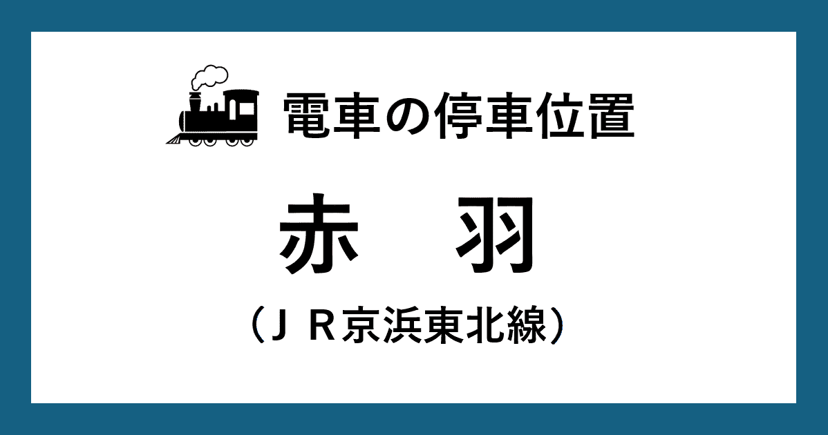 【電車の停車位置】赤羽駅：ＪＲ京浜東北線ホーム