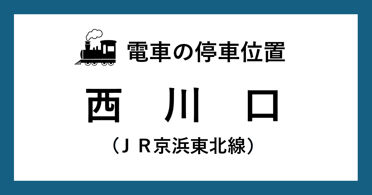 【電車の停車位置】西川口駅：ＪＲ京浜東北線ホーム