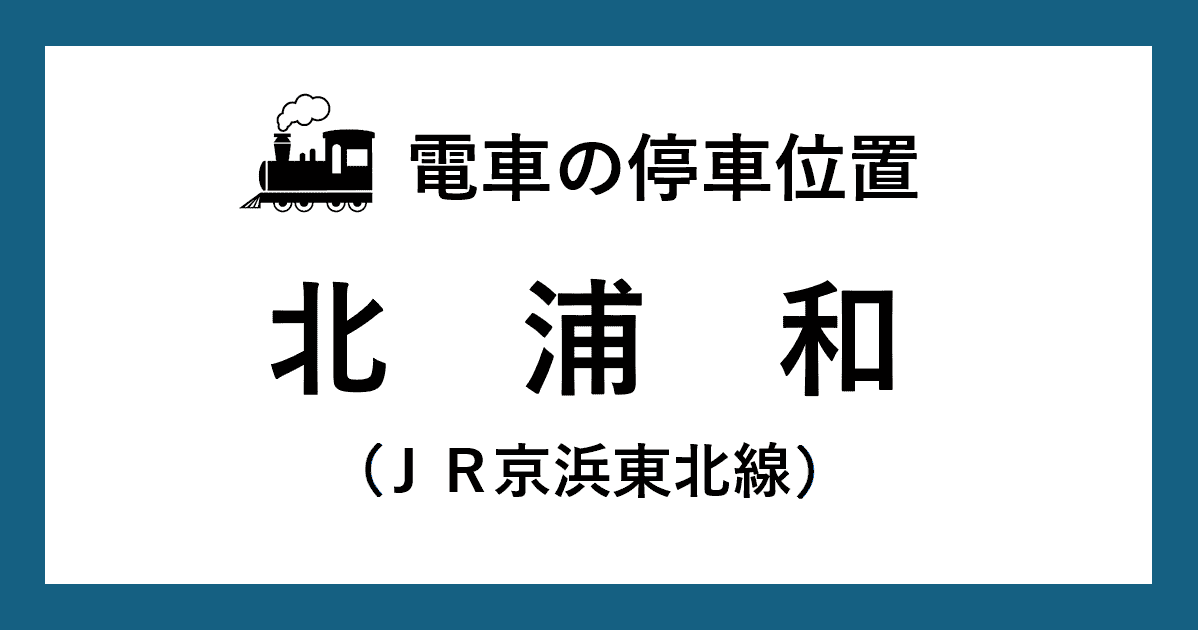 【電車の停車位置】北浦和駅：ＪＲ京浜東北線ホーム