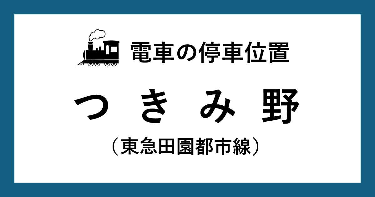 【電車の停車位置】つきみ野駅：東急田園都市線ホーム