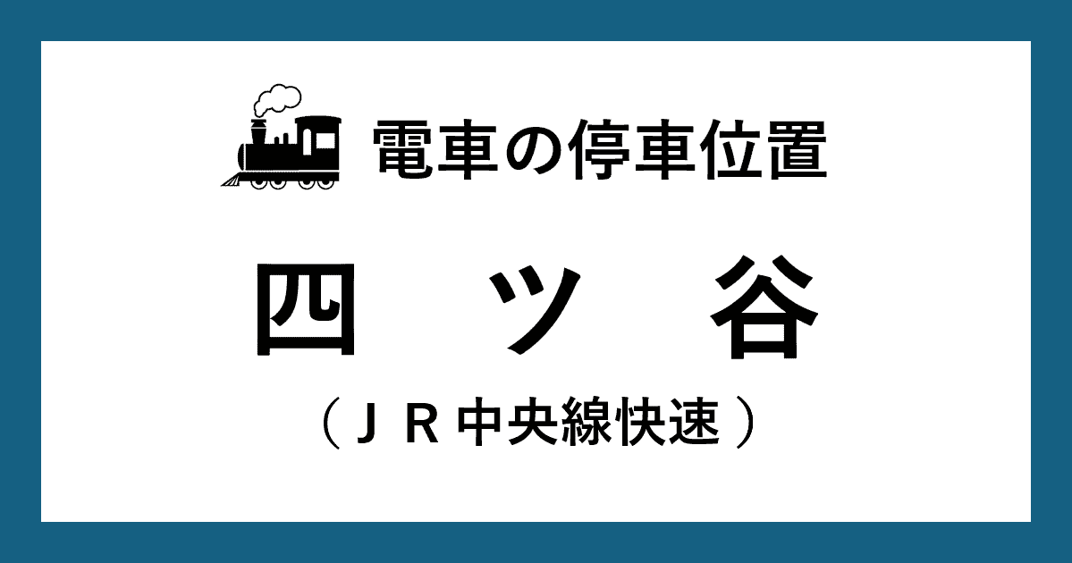 【電車の停車位置】四ツ谷駅：ＪＲ中央線快速ホーム