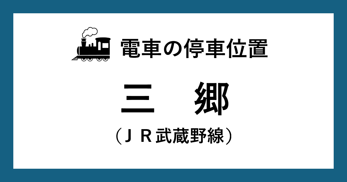 【電車の停車位置】三郷駅：ＪＲ武蔵野線ホーム