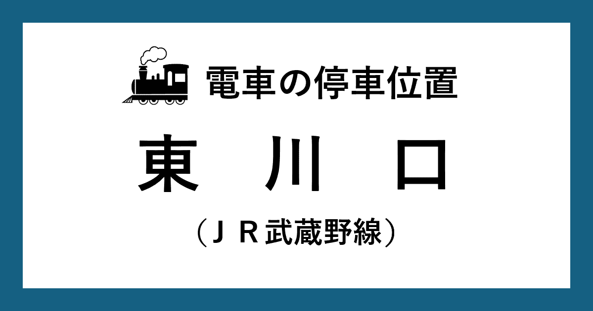 【電車の停車位置】東川口駅：ＪＲ武蔵野線ホーム