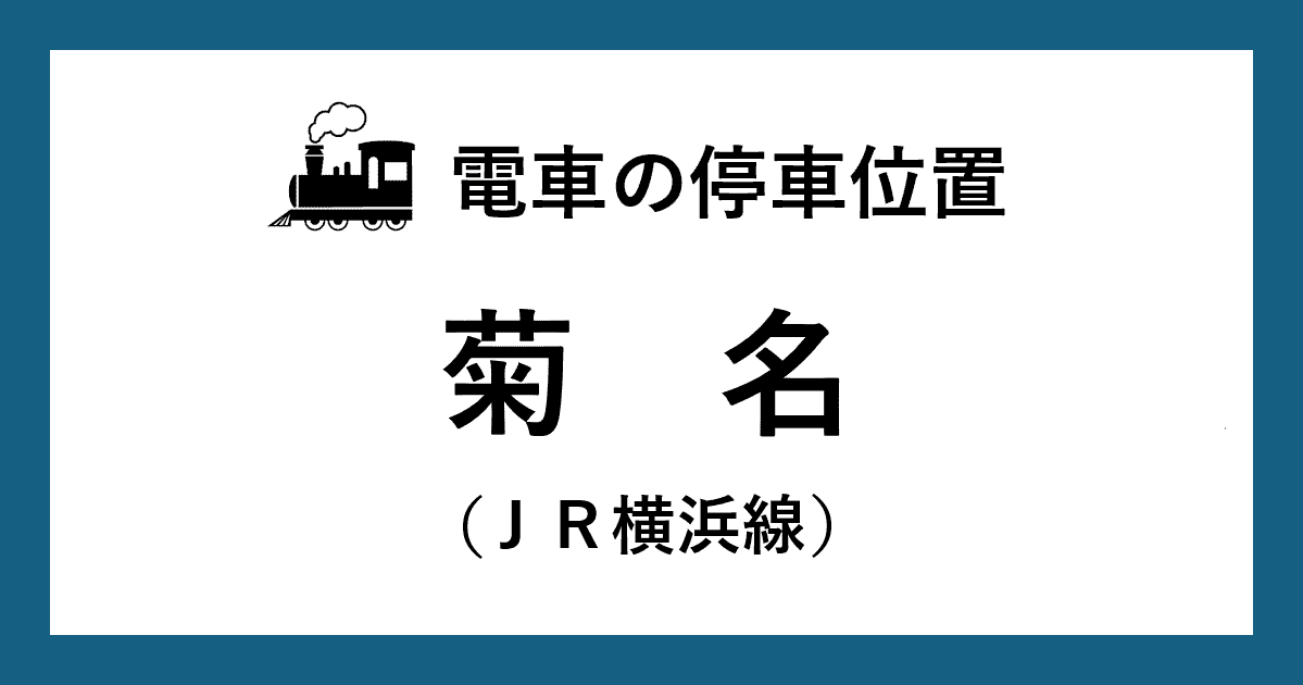 【電車の停車位置】菊名駅：ＪＲ横浜線ホーム