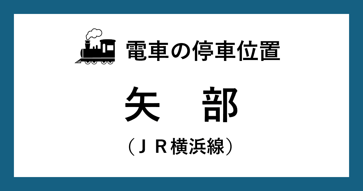 【電車の停車位置】矢部駅：ＪＲ横浜線ホーム