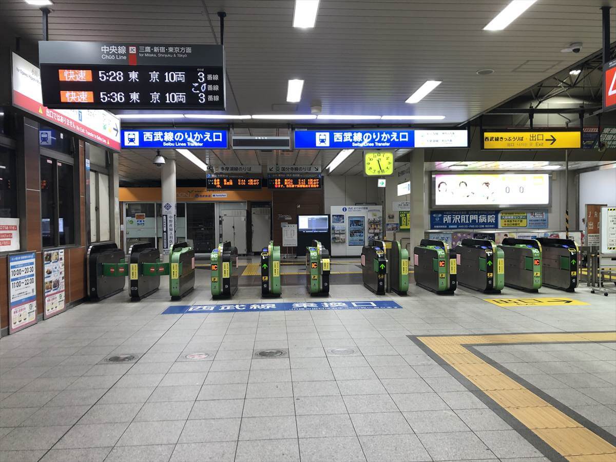 JR国分寺駅:西武線のりかえ口