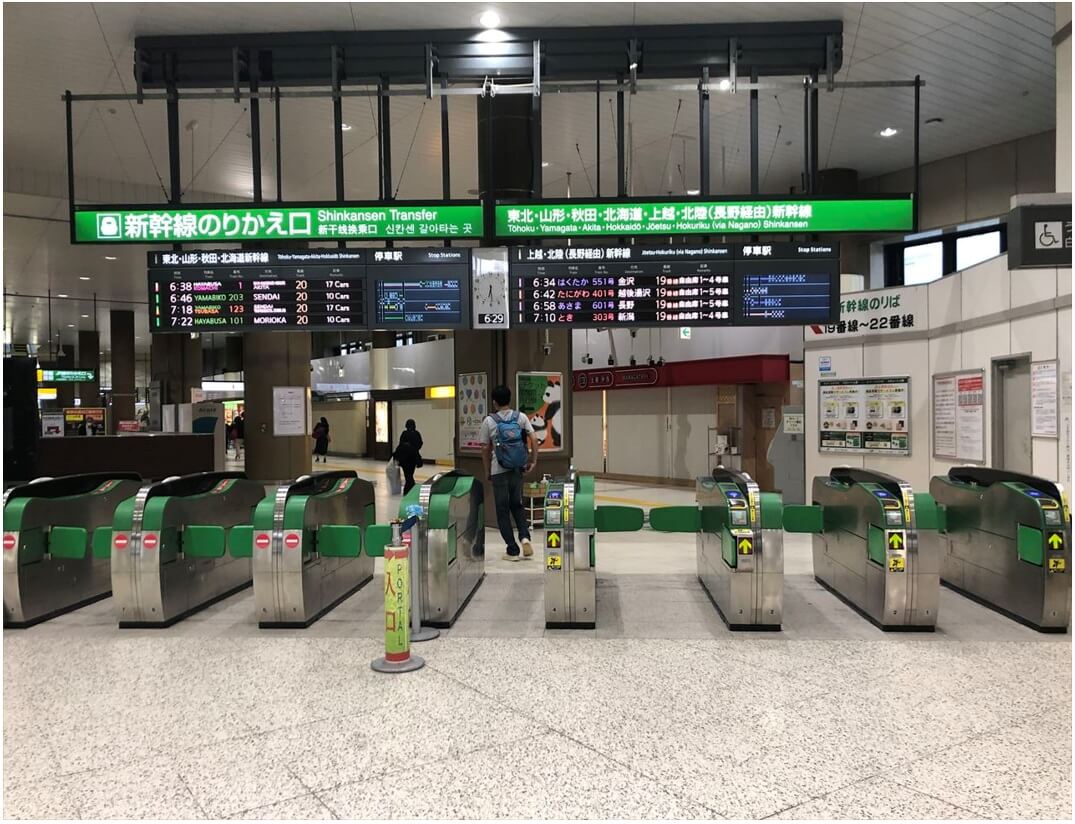 ＪＲ上野駅：新幹線のりかえ口