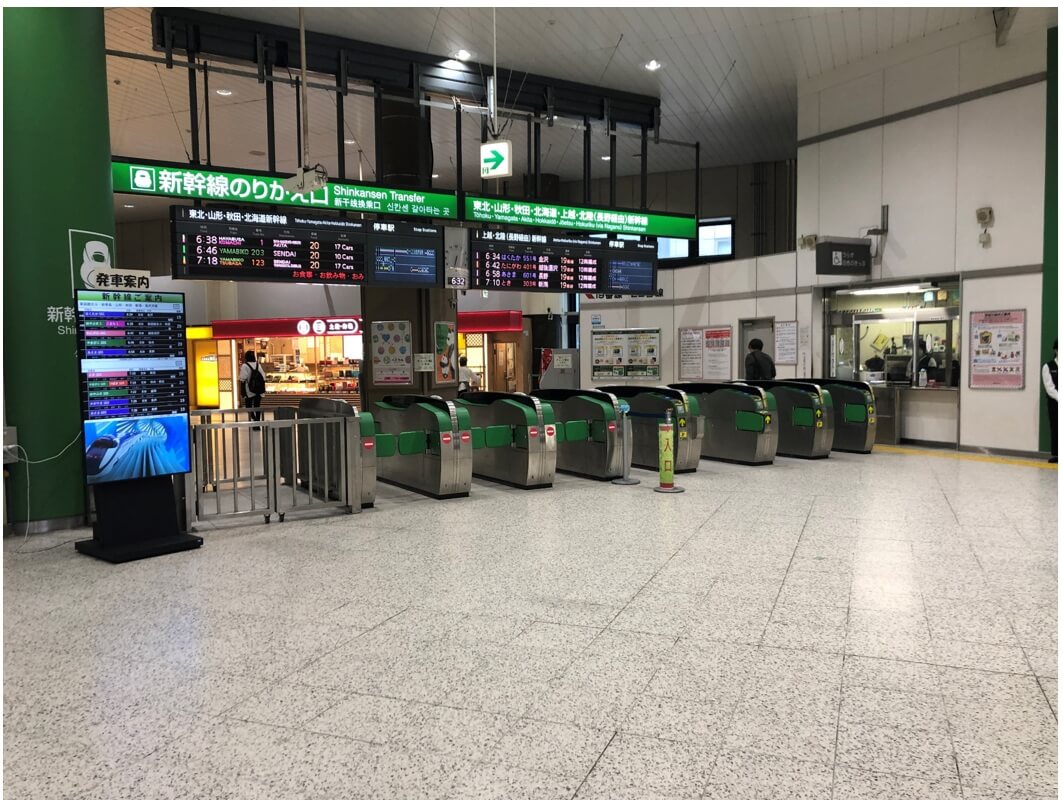 ＪＲ上野駅：新幹線のりかえ口