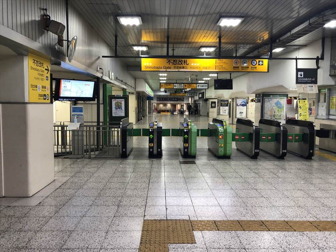 ＪＲ上野駅：不忍改札