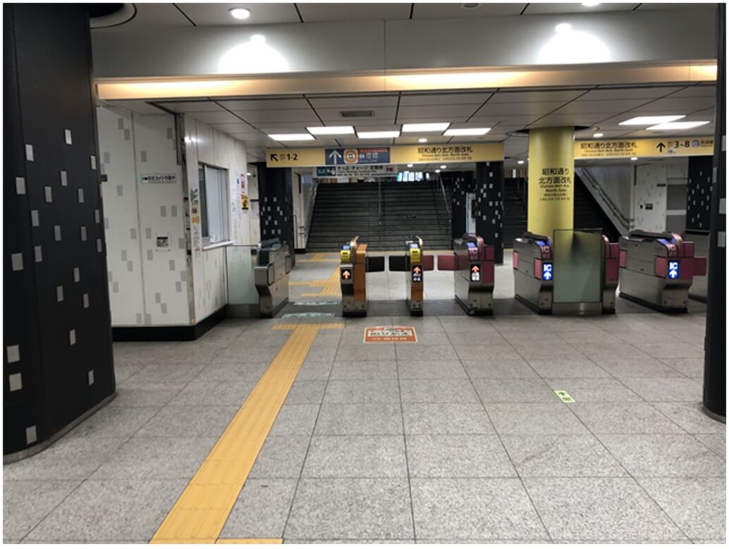 東京メトロ上野駅:昭和通り北方面改札(出口)